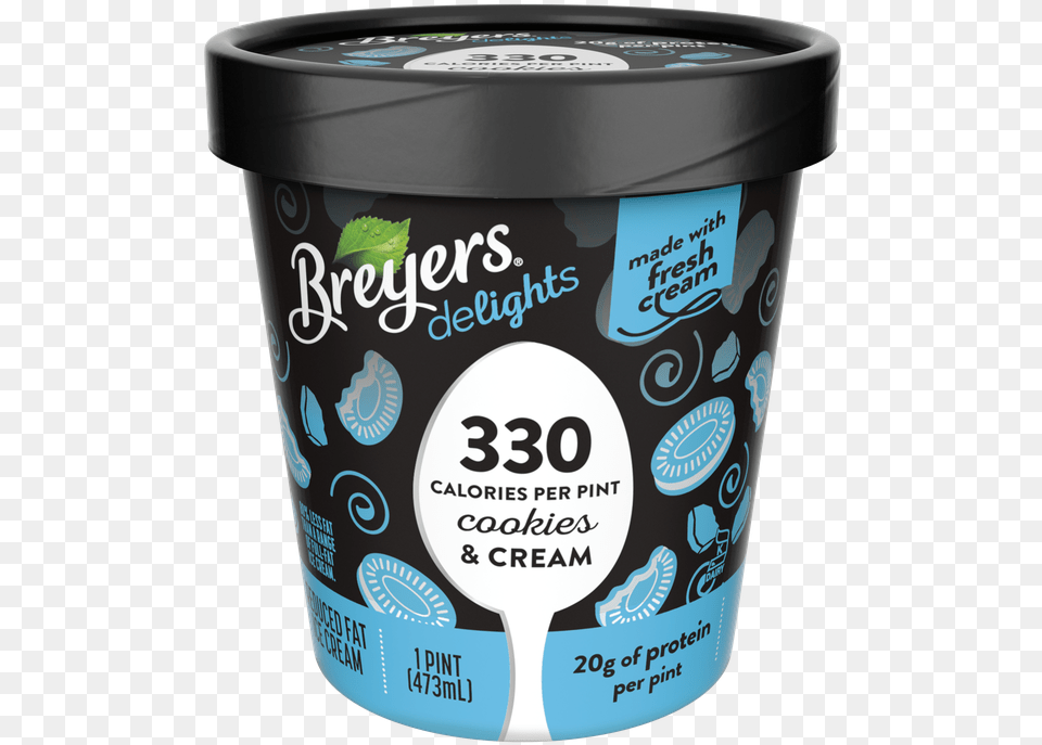 Breyers Cookies And Cream, Dessert, Food, Ice Cream, Yogurt Png Image