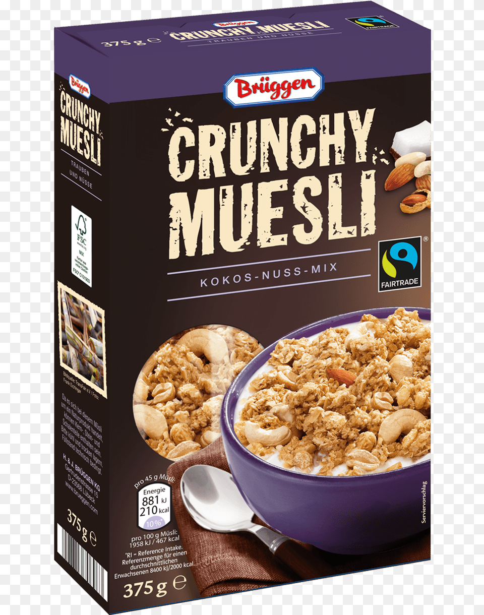 Brggen Crunchy Muesli Coconut Nut Mix Bruggen Muesli, Breakfast, Food, Bowl, Snack Free Transparent Png