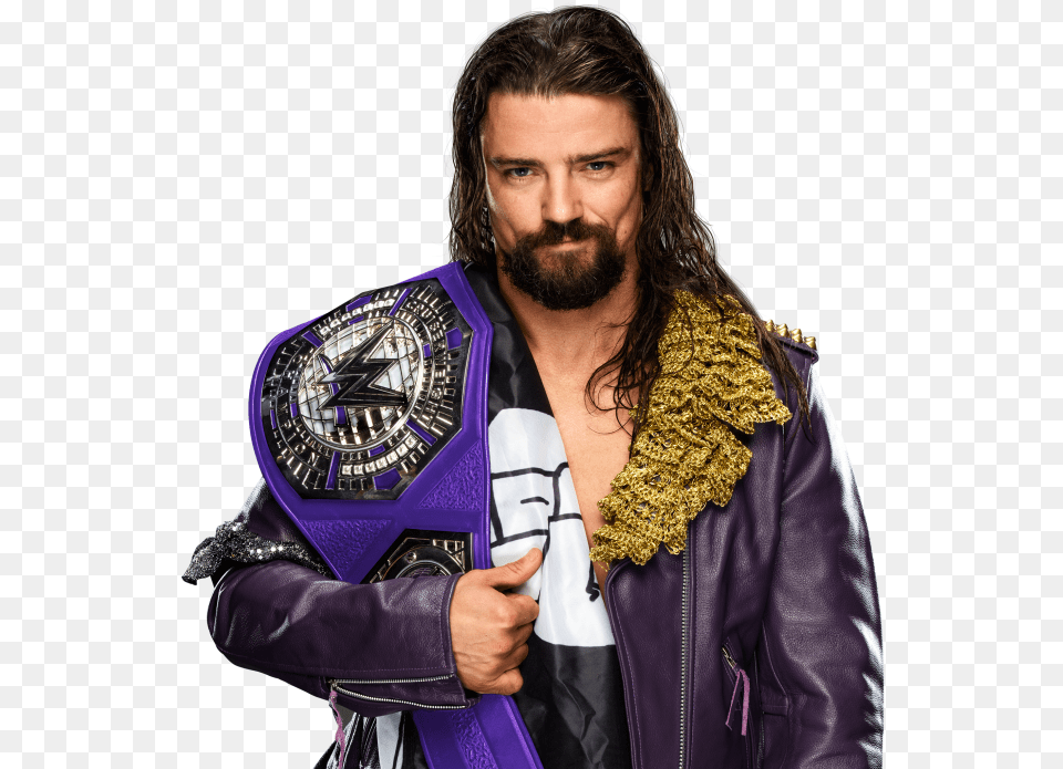 Brian Kendrick S Wwe Cruiserweight Title Render Brian Kendrick 205 Live, Jacket, Person, Head, Face Free Transparent Png