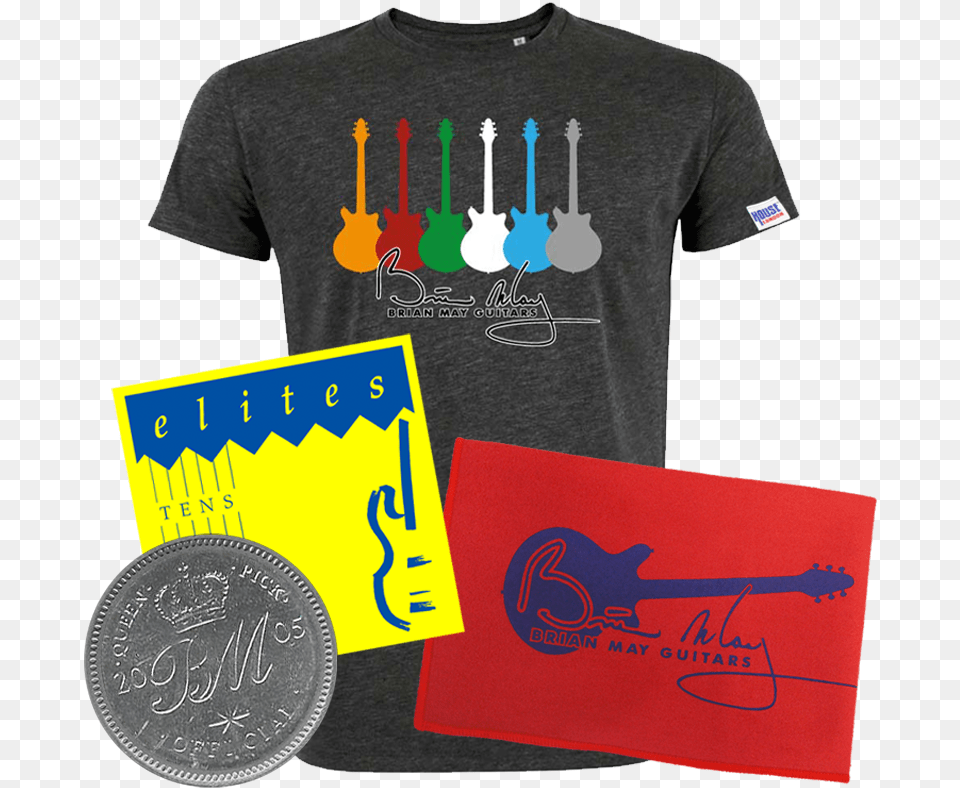 Brian May Guitar Shirt, Clothing, T-shirt, Musical Instrument Free Png