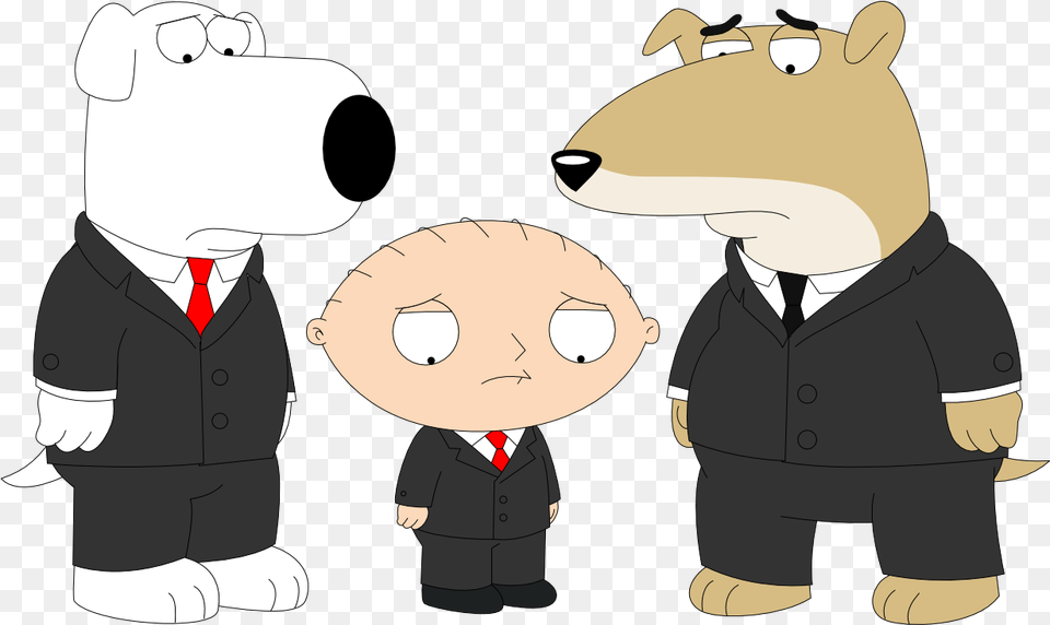 Brian Stewie And Vinny Dressed Up For A Funeral Stewie Griffin In A Tuxedo, Book, Publication, Comics, Wildlife Free Png