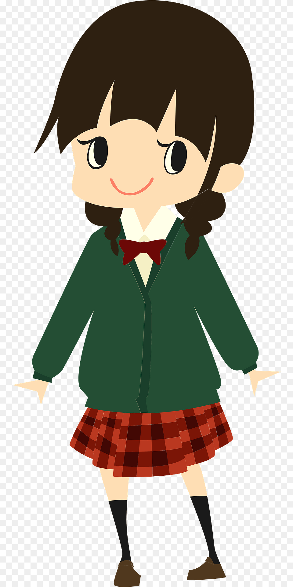 Brianna Schoolgirl In Uniform Clipart, Clothing, Skirt, Person, Book Free Png