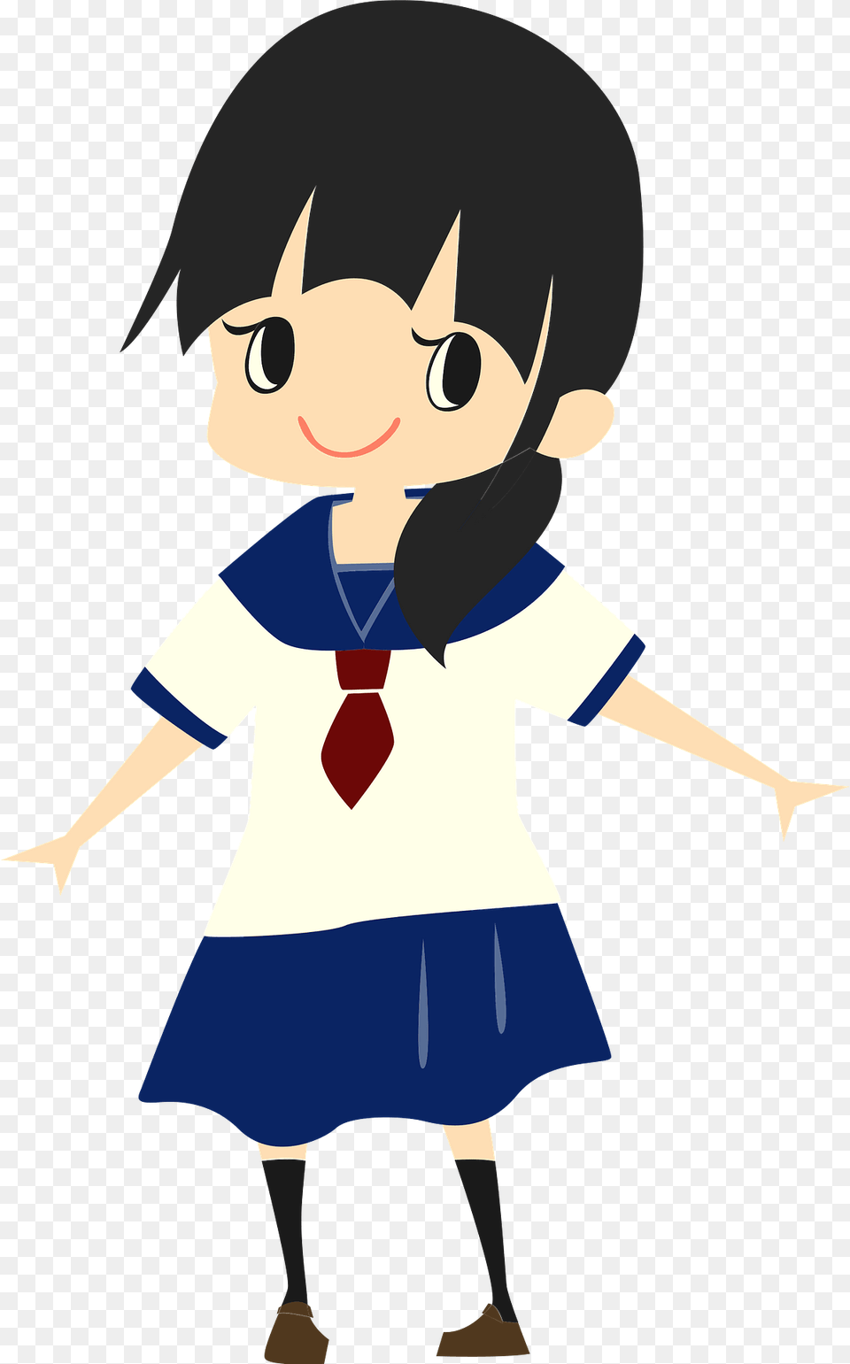 Brianna Schoolgirl Is In Sailor Outfit Uniform Clipart, Comics, Book, Publication, Baby Free Png Download