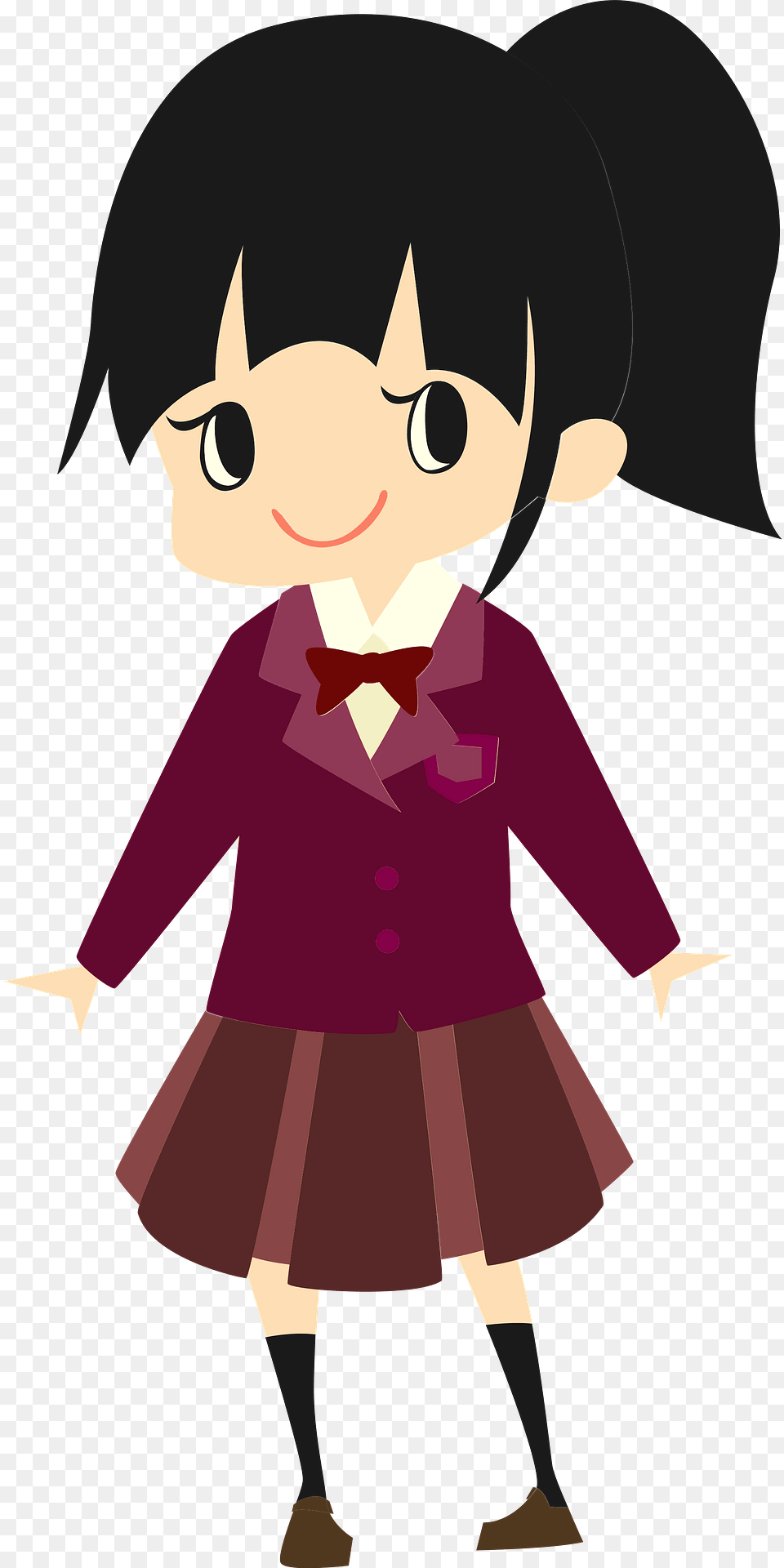 Brianna Schoolgirl Is Wearing A Uniform Clipart, Book, Comics, Publication, Baby Free Transparent Png