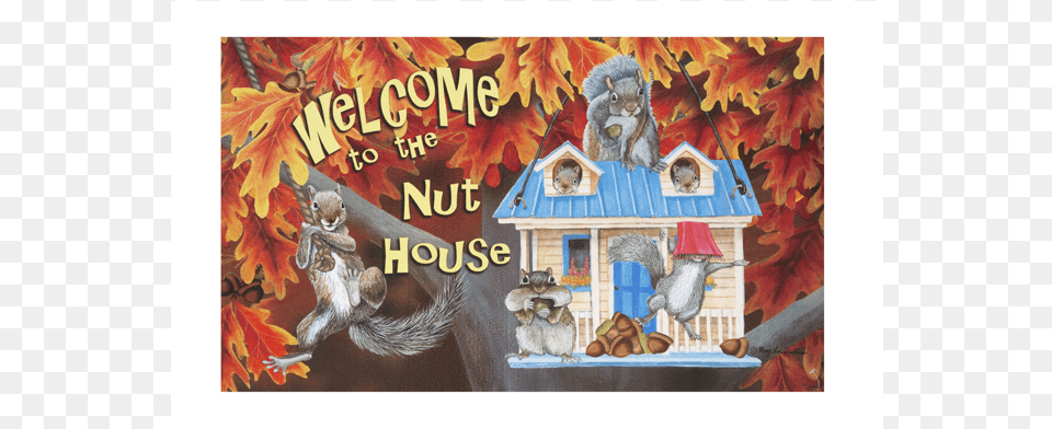 Briarwood Lane Welcome To The Nuthouse Fall House Flag, Leaf, Plant Free Transparent Png