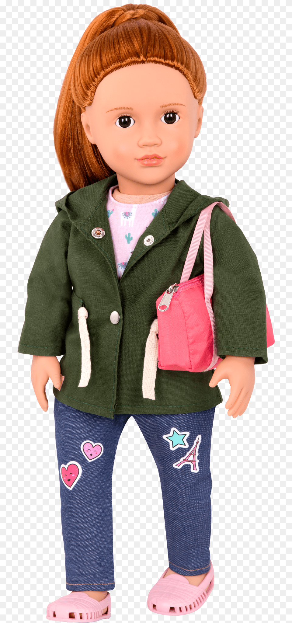 Brice Wearing Alpaca Your Bags Outfit With Purse Over Doll, Toy, Person, Head, Face Free Png Download