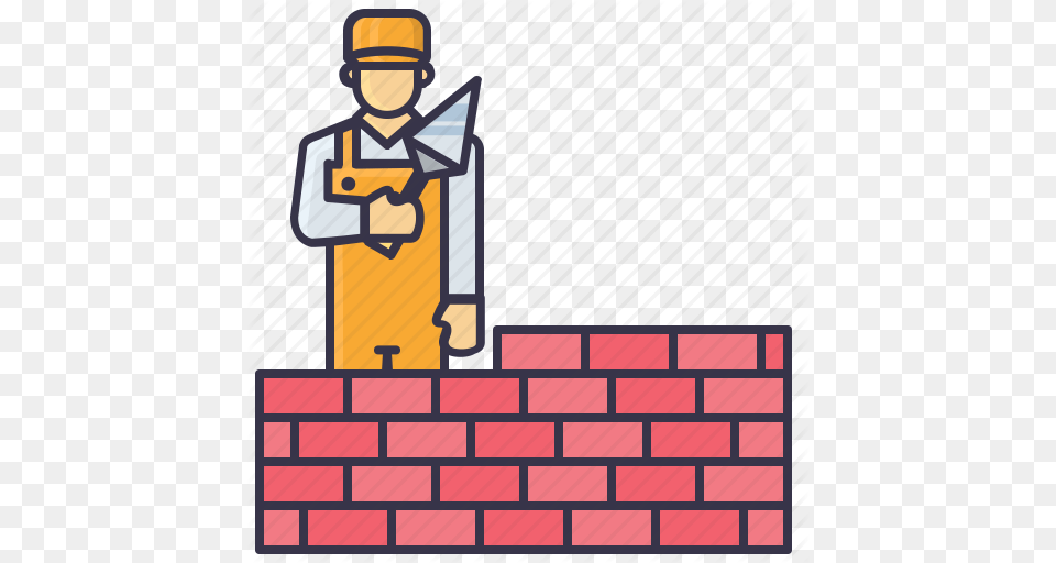 Brick Handyman Man Mason Sovel Tools Icon, Person, People, Art, Adult Free Transparent Png