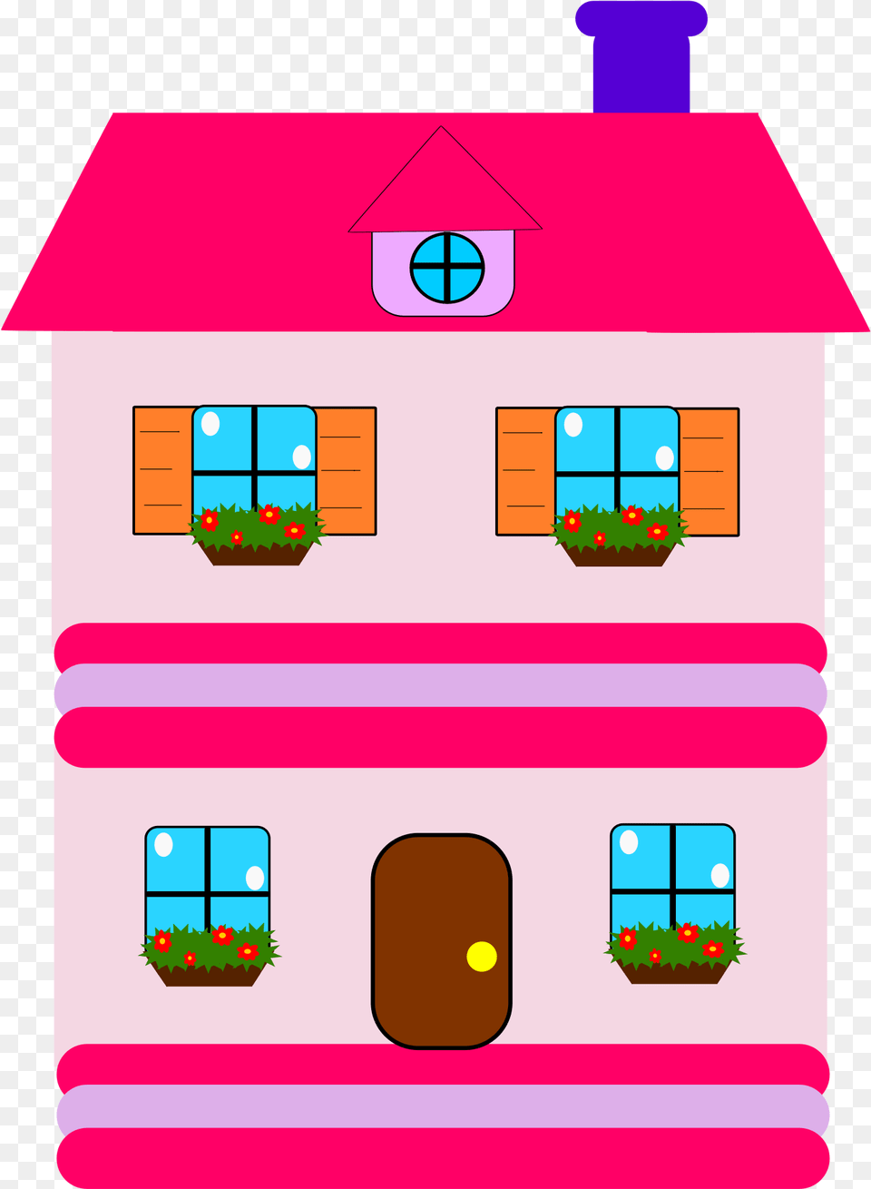 Brick House Clipart Pink House Clipart, Neighborhood, Food, Sweets, Dynamite Png Image