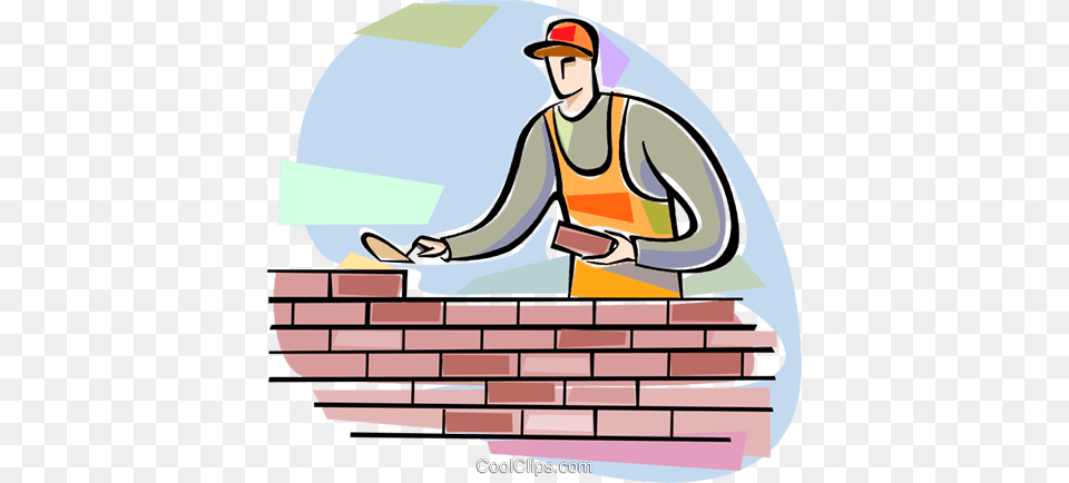 Brick Layers Royalty Vector Clip Art Illustration, Person, Face, Head Png