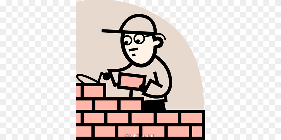 Brick Layers Royalty Vector Clip Art Illustration, People, Person, Stencil, Face Free Png Download