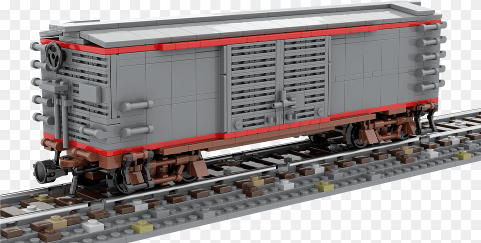 Brick Model Railroader Box Car Lego Brick Model Railroader, Railway, Transportation, Shipping Container, Train Free Transparent Png