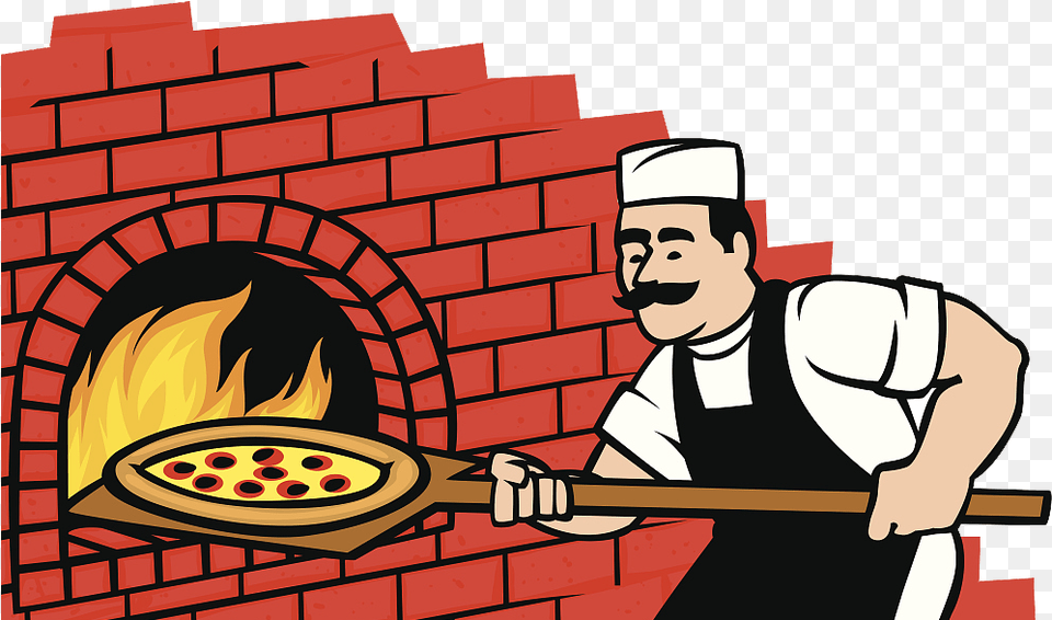Brick Oven Pizza Clipart, Adult, Male, Man, Person Png