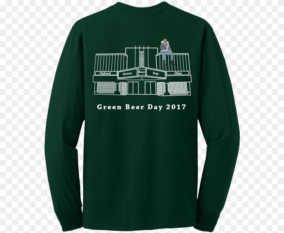 Brick Street Drake Green Beer Day Miami University Sweatshirt, Clothing, Long Sleeve, Sleeve, Knitwear Free Transparent Png