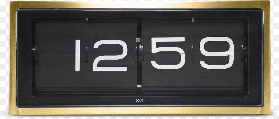 Brick Table Clock Brass Black Base Retro Desk Clocks, Digital Clock, Computer Hardware, Electronics, Hardware Free Png Download