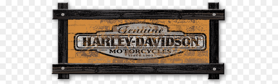 Brick Textured Genuine Harley Davidson Logo With Lotus 88, Box, Mailbox, Vehicle, Transportation Free Transparent Png