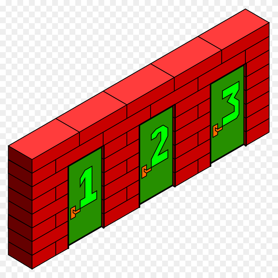 Brick Wall Doors Clipart, Dynamite, Weapon, Text, Number Free Transparent Png