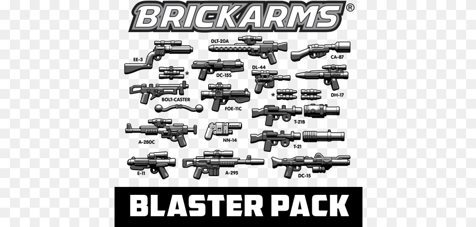 Brickarms Blaster Weapons Pack Brickarms Star Wars Blaster Pack, Firearm, Gun, Rifle, Weapon Free Png Download