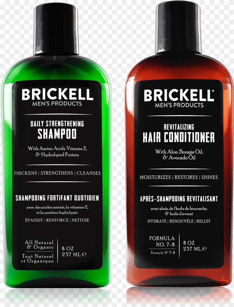 Brickell Brickell Mens Hair Care Routine Brickell Shampoo, Bottle, Cosmetics, Perfume, Aftershave Free Png Download