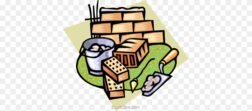 Bricklayer Tools Royalty Free Vector Clip Art Illustration, Dynamite, Weapon, Bread, Food Png Image