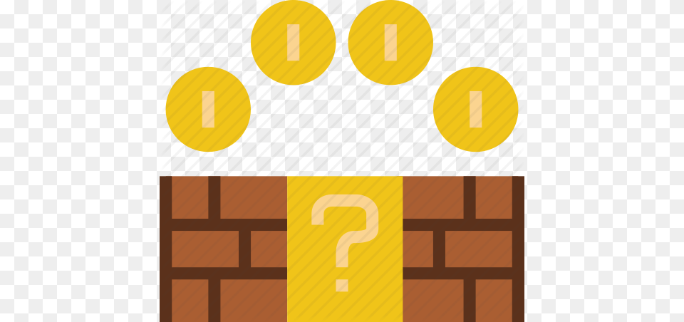 Bricks Coin Game Gaming Mario Play Icon, Brick, Number, Symbol, Text Png