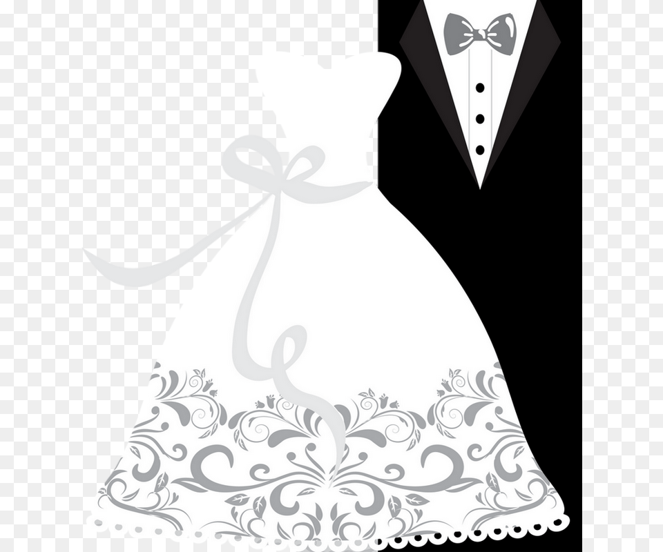 Bridal Invitations Wedding Suit And Gown Vector, Formal Wear, Tie, Accessories, Clothing Png Image
