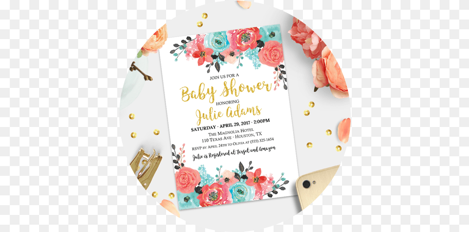 Bridal Shower, Rose, Plant, Mail, Greeting Card Free Png Download