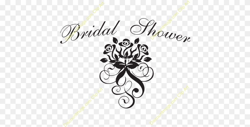 Bridal Shower Rose Swirls Bridal Shower Clipart, Art, Floral Design, Graphics, Pattern Png Image