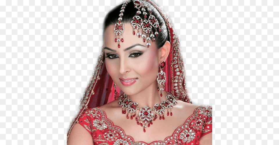Bridal Style Indian Fashion Indian Bridal Jewelry Bridal Jewellery, Head, Person, Face, Necklace Png Image