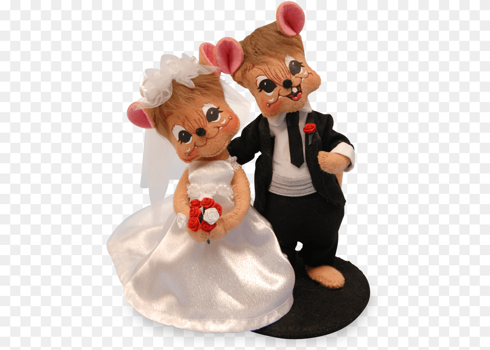 Bride And Groom Annalee Dolls, Doll, Toy, Figurine, Accessories Png