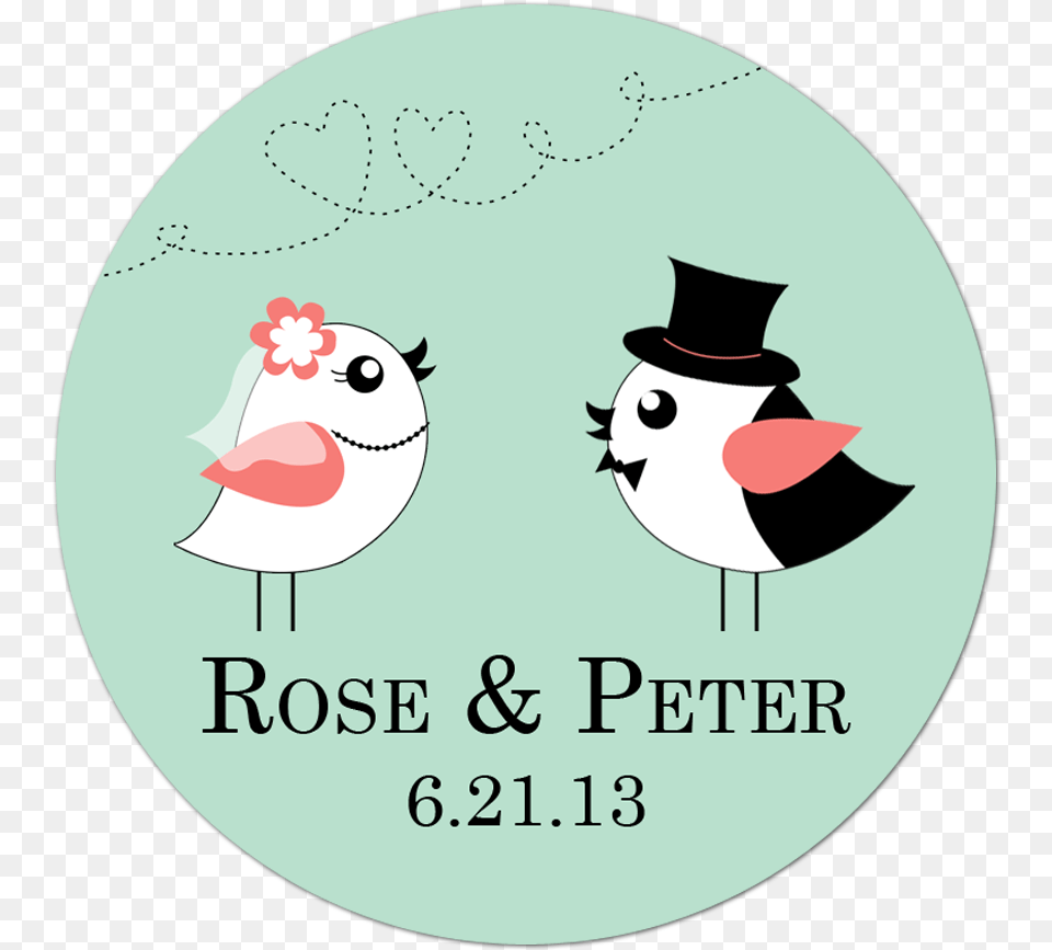 Bride And Groom Birds Personalized Sticker Wedding Bride And Groom Birds, Outdoors, Nature, People, Person Png
