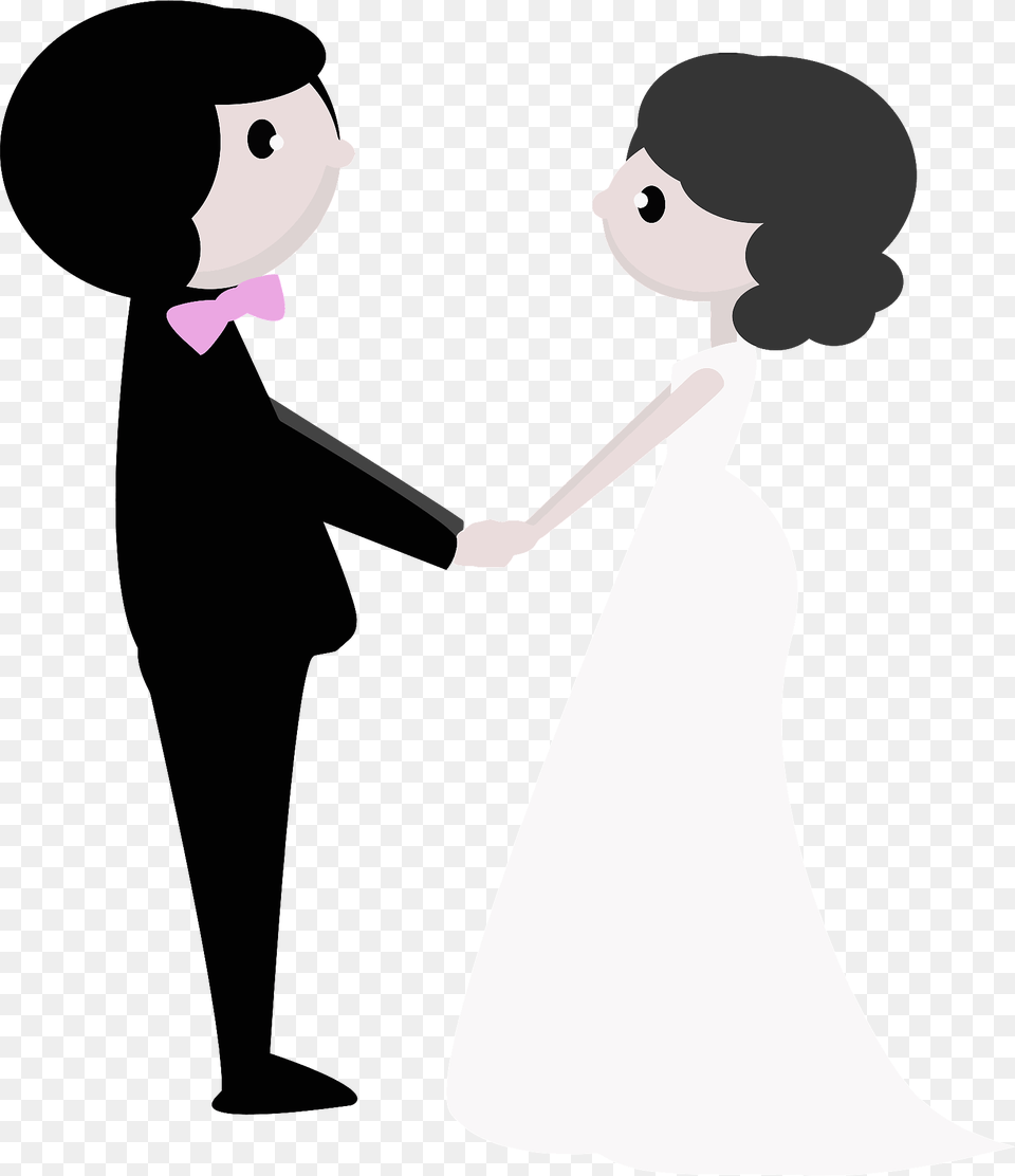 Bride And Groom Clipart, Clothing, Dress, Formal Wear, Body Part Png