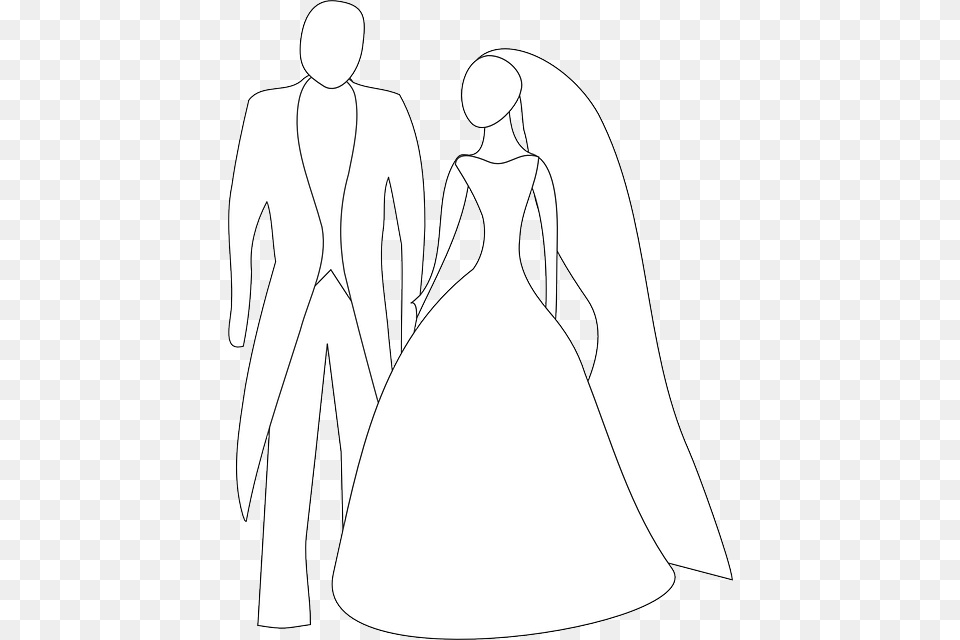 Bride And Groom Clipart, Formal Wear, Clothing, Dress, Fashion Png