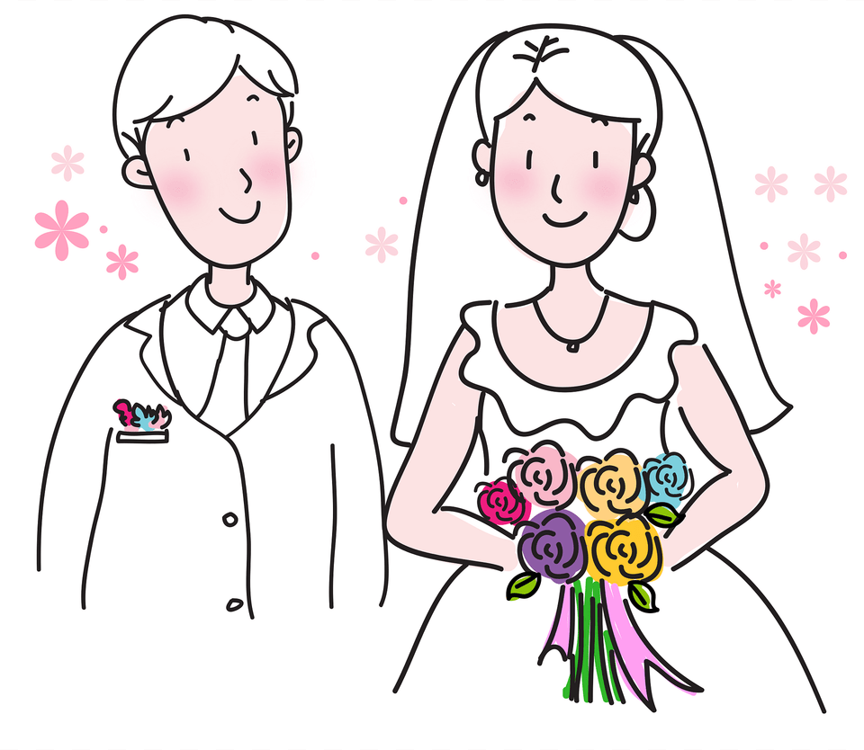 Bride And Groom Clipart, Person, Baby, Face, Head Free Png