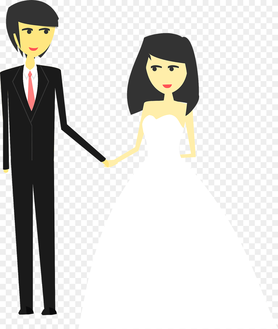 Bride And Groom Clipart, Gown, Clothing, Dress, Suit Free Png