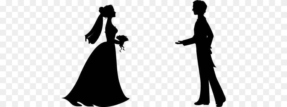 Bride And Groom Dancing Clip Huge Freebie Silhouette, Adult, Person, Fashion Free Png Download