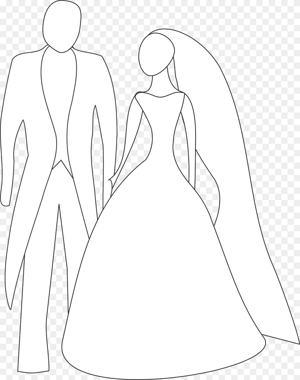 Bride And Groom Icons, Clothing, Dress, Fashion, Formal Wear Free Png Download