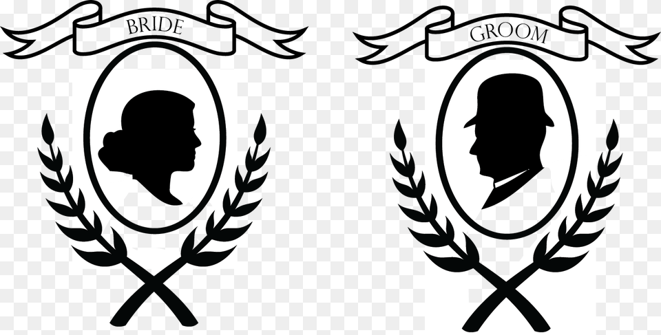 Bride And Groom Illustration Groom And Bride Design, Emblem, Symbol, Adult, Person Free Png