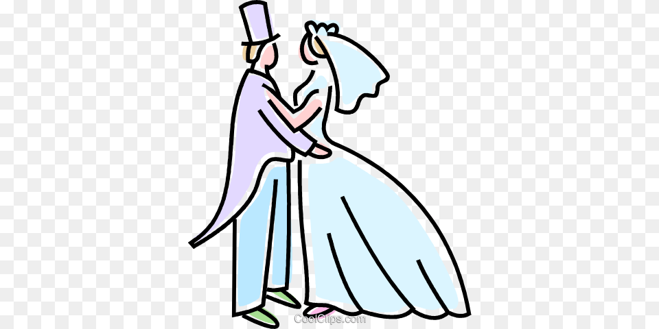 Bride And Groom Royalty Free Vector Clip Art Illustration, Formal Wear, Clothing, Gown, Dress Png Image