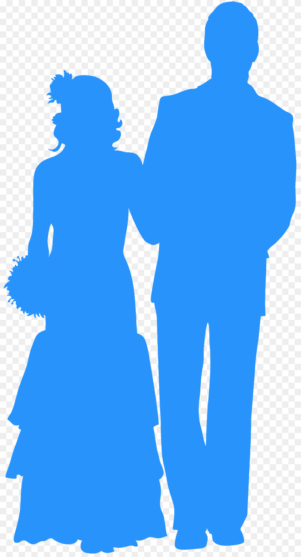 Bride And Groom Silhouette, Adult, Person, Man, Male Png Image