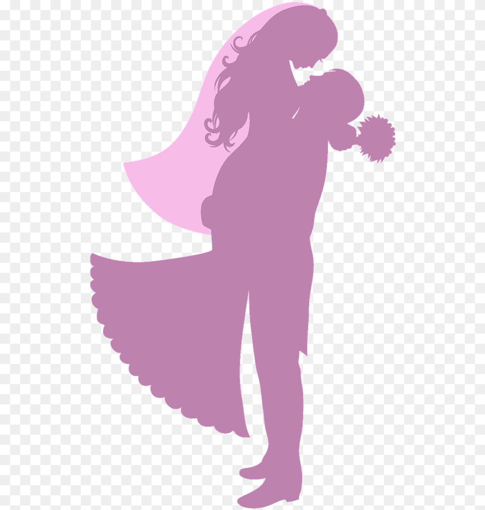 Bride And Groom Silhouette Svg, Person, Angel Free Transparent Png