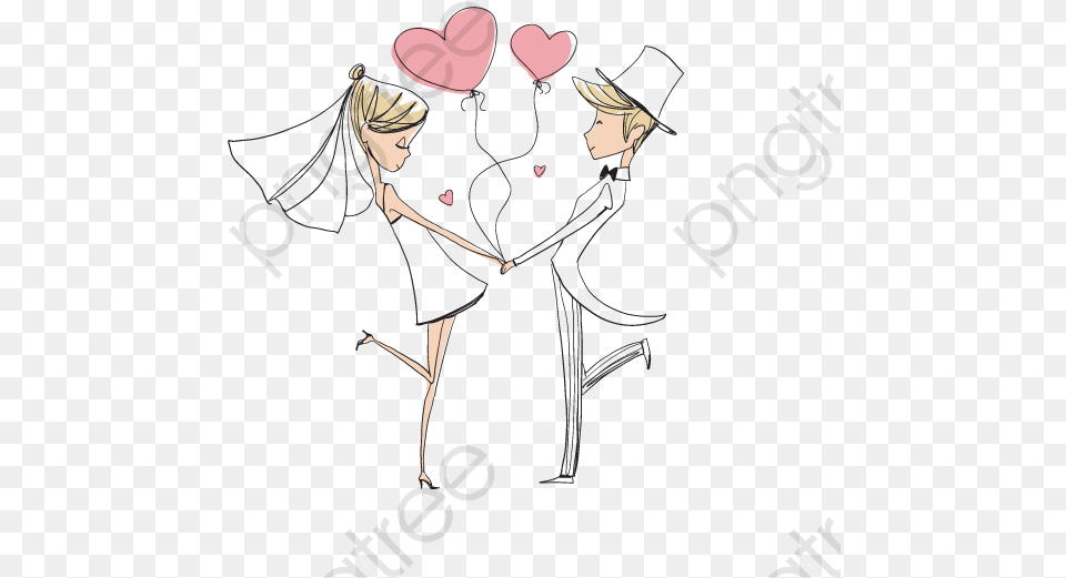 Bride And Groom Stick Figure, Adult, Female, Person, Woman Free Png