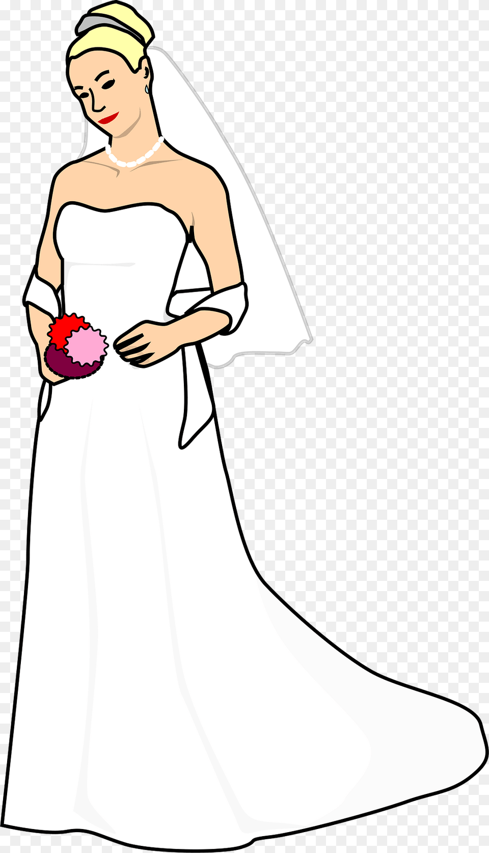 Bride Clipart, Formal Wear, Wedding Gown, Clothing, Dress Png Image