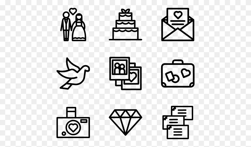 Bride Groom Icon Packs, Gray Free Transparent Png