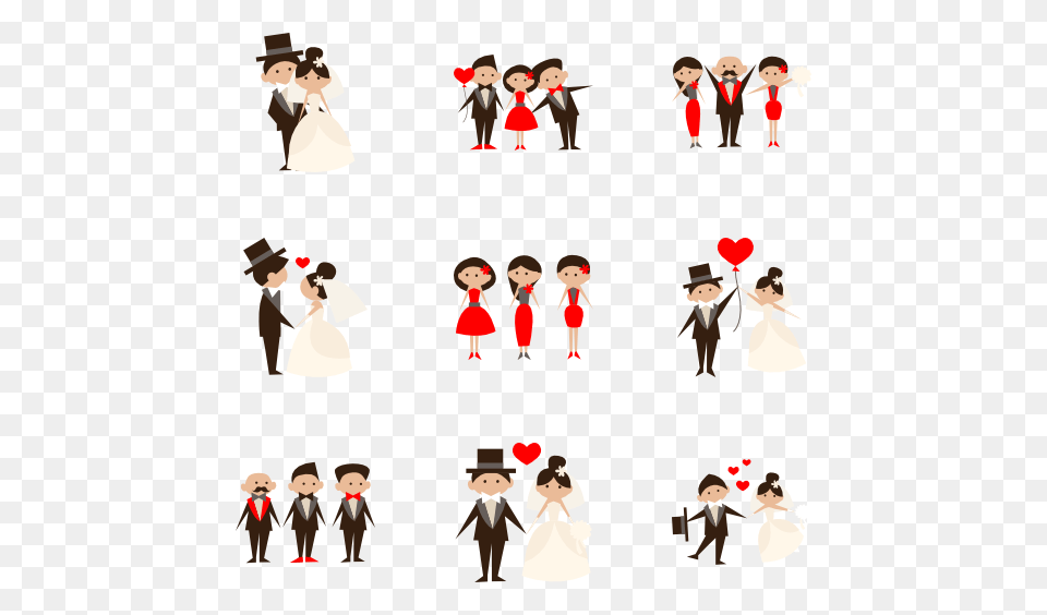 Bride Groom Icons, Formal Wear, Dress, Clothing, Accessories Free Png
