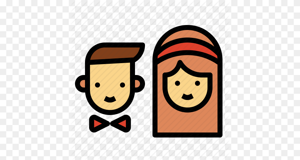 Bride Groom Love Married Wedding Icon, Person, Face, Head Free Png Download