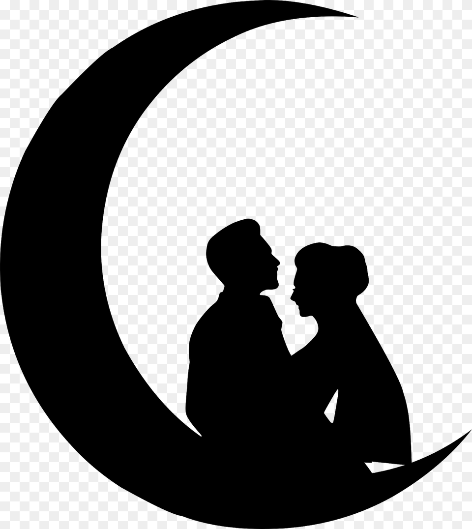 Bride Groom Silhouette Celebration Ceremony Couple Wedding Man And Woman Silhouette, Gray Png Image