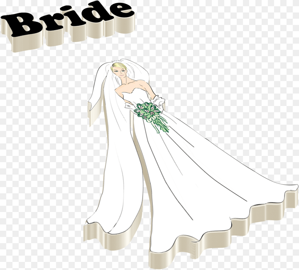 Bride Illustration, Formal Wear, Clothing, Dress, Fashion Free Png