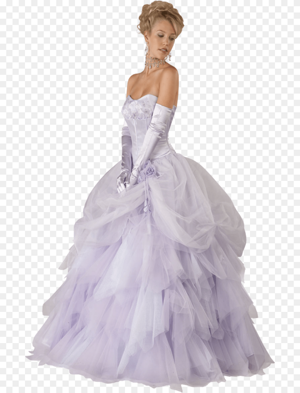 Bride In A Violet Wedding Dress Image Girl In Dress, Formal Wear, Wedding Gown, Clothing, Fashion Png