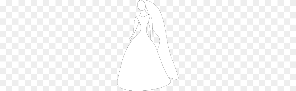 Bride In Wedding Dress Clip Art, Formal Wear, Wedding Gown, Clothing, Fashion Png Image