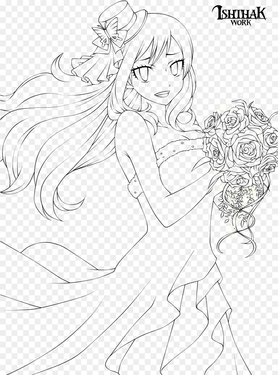 Bride Lineart Anime Line Art, Silhouette, Fireworks, Outdoors Png